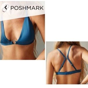 Free People Oh Scuba Bralette Midnight Cowboy Blue